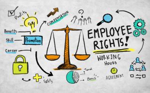 Employment law - a sign that says employee rights